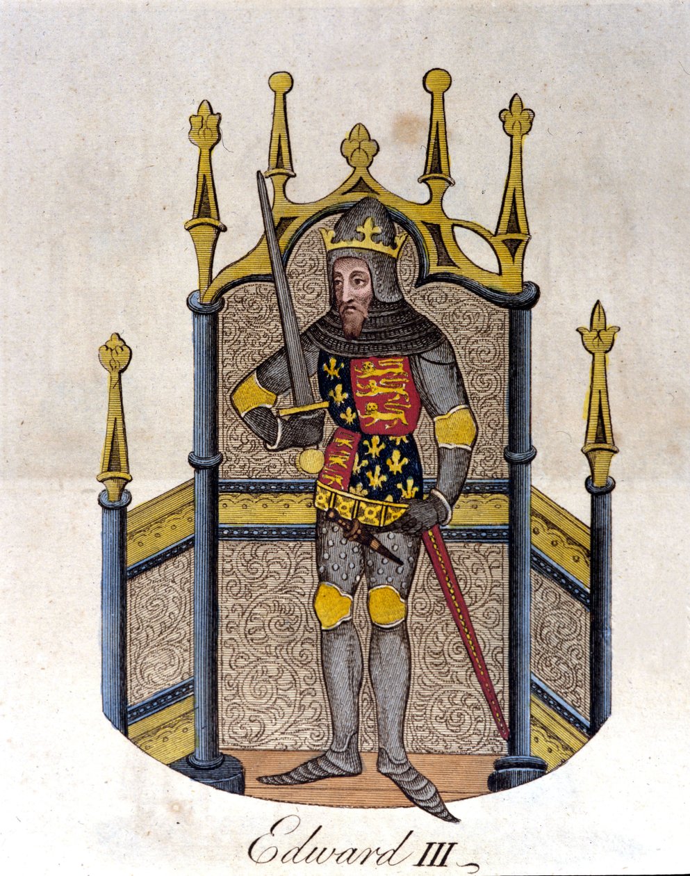 Edward III kung av England (1312-1377). av Unknown artist