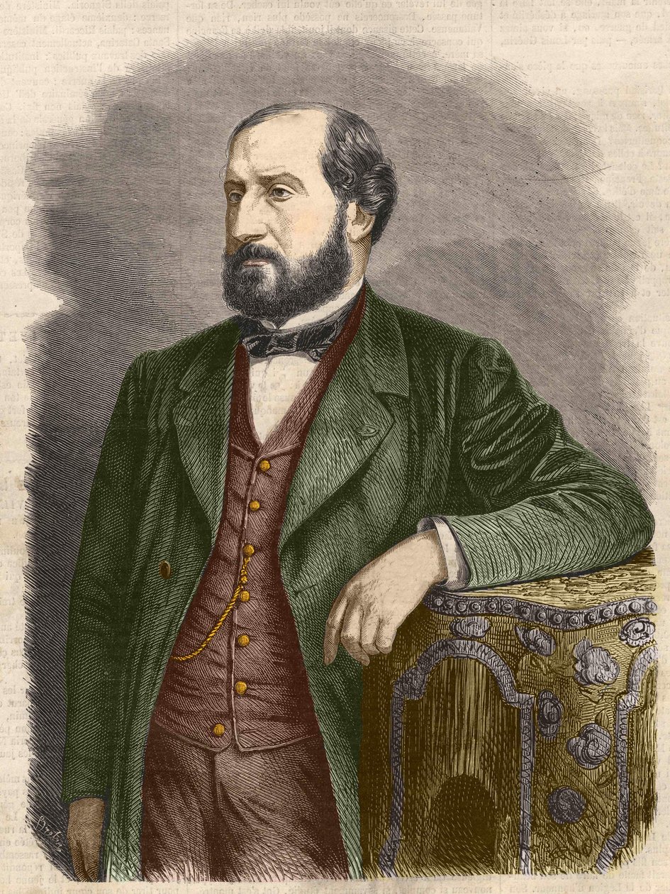 Emile Augier, fransk dramatiker (1820 - 1889). av Unknown artist