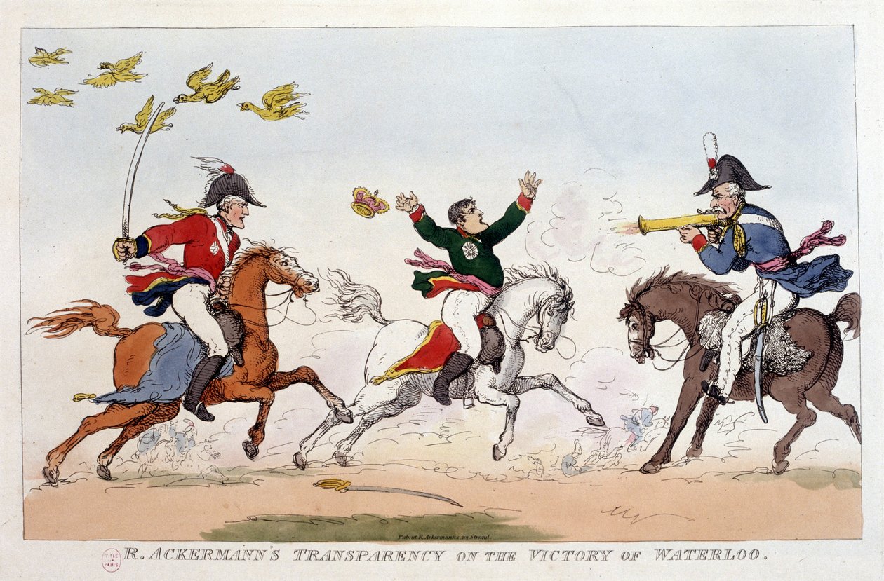 Engelsk tecknad film om Napoleon I - i Napoleon I, karikatyrer, dummysamling. 1814 - 1815. B.H.V.P. av Unknown artist