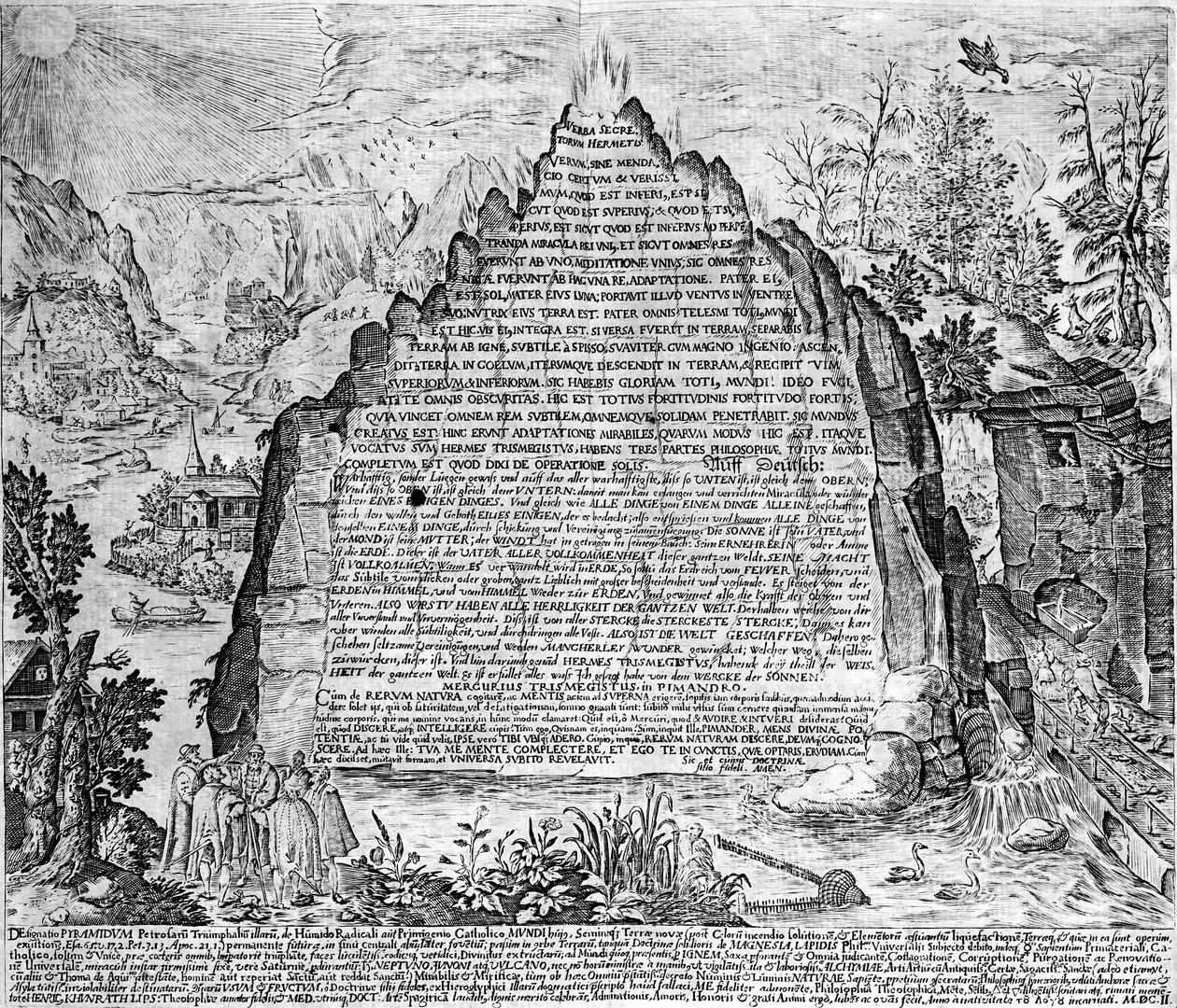 Gravyr av "Amphitheater of Eternal Visdom". (Amphitheatre of eternal visdom) [Hamburg: s.n. av Unknown artist