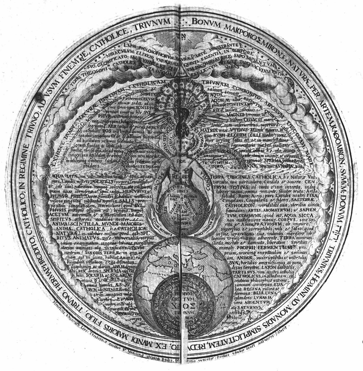 Gravyr av "Amphitheater of Eternal Visdom". (Amphitheatre of eternal visdom) (Hamburg: n.n. av Unknown artist
