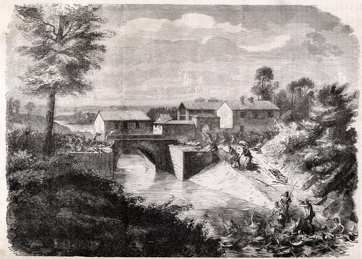 Avsnitt i Battle of Palestro, 31 maj av Unknown artist