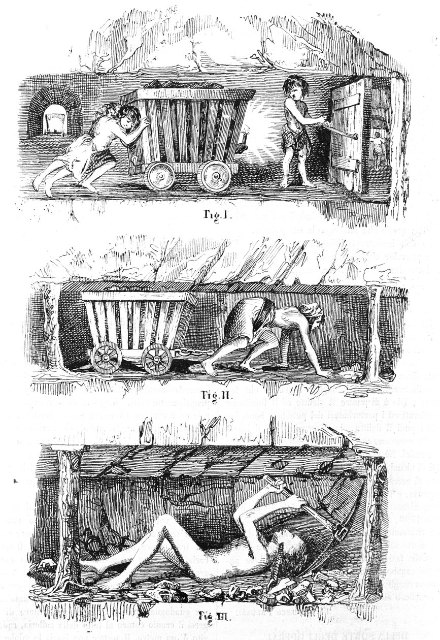 Utnyttjande av barnarbete i engelska kolgruvor av Unknown artist