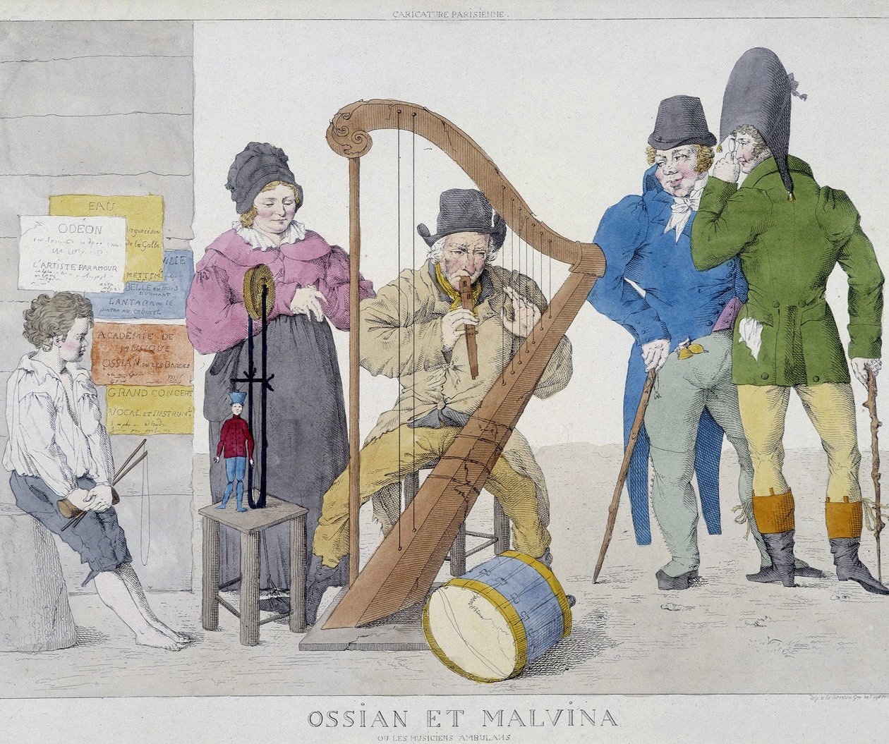 Familj av resande musiker på 1800-talet av Unknown artist