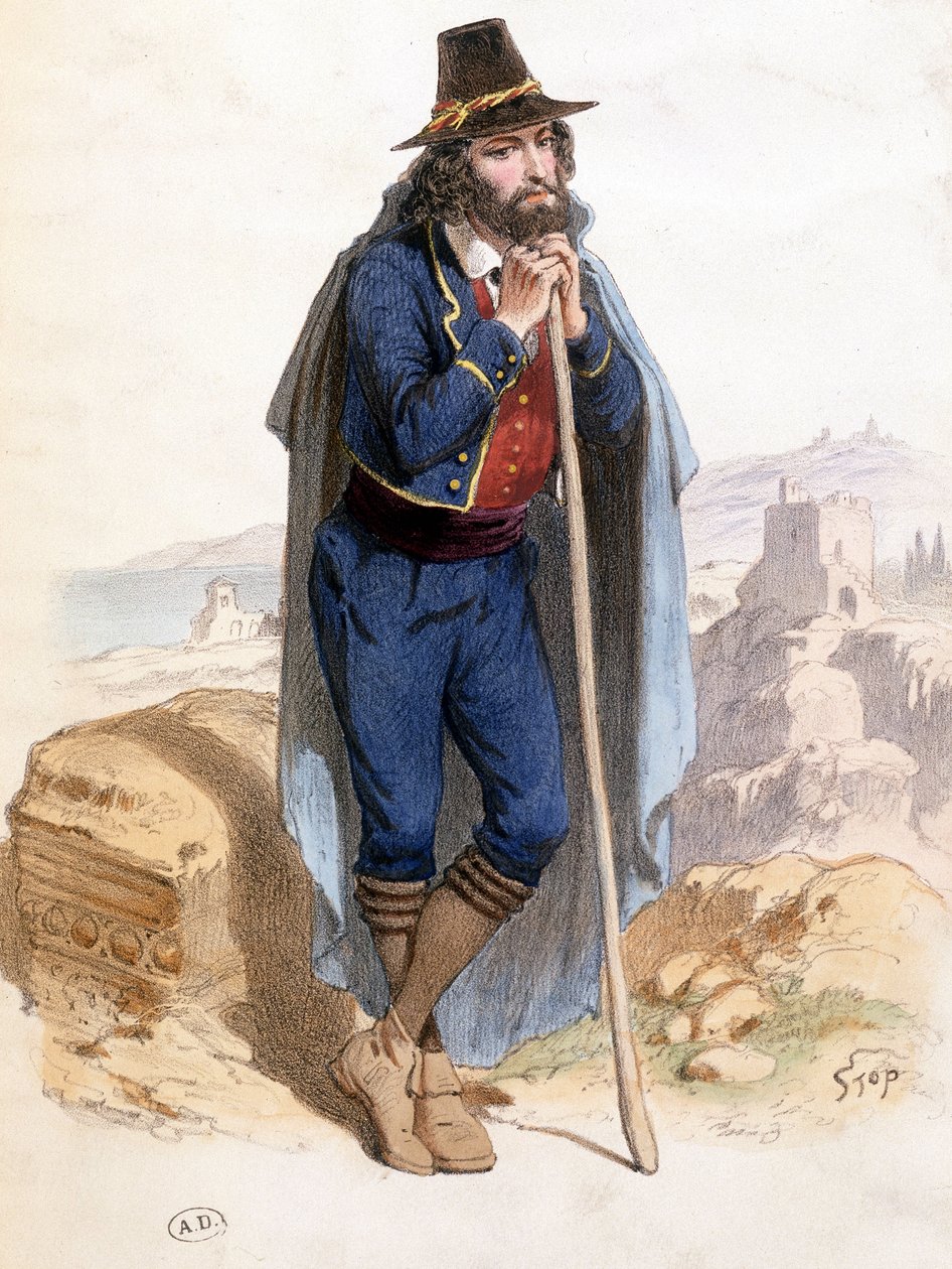 Bonde i närheten av Rom av Unknown artist