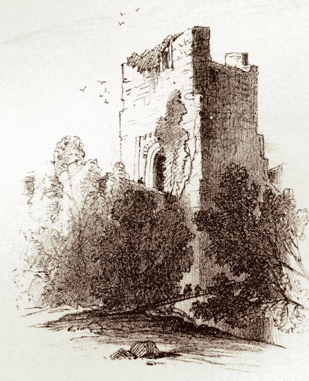 Farnham Castle (gravyr) av Unknown artist