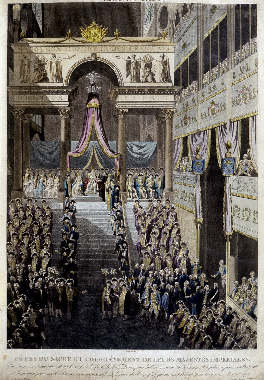 Högtiden för kröning och kröning av deras kejserliga majestät 1804. av Unknown artist