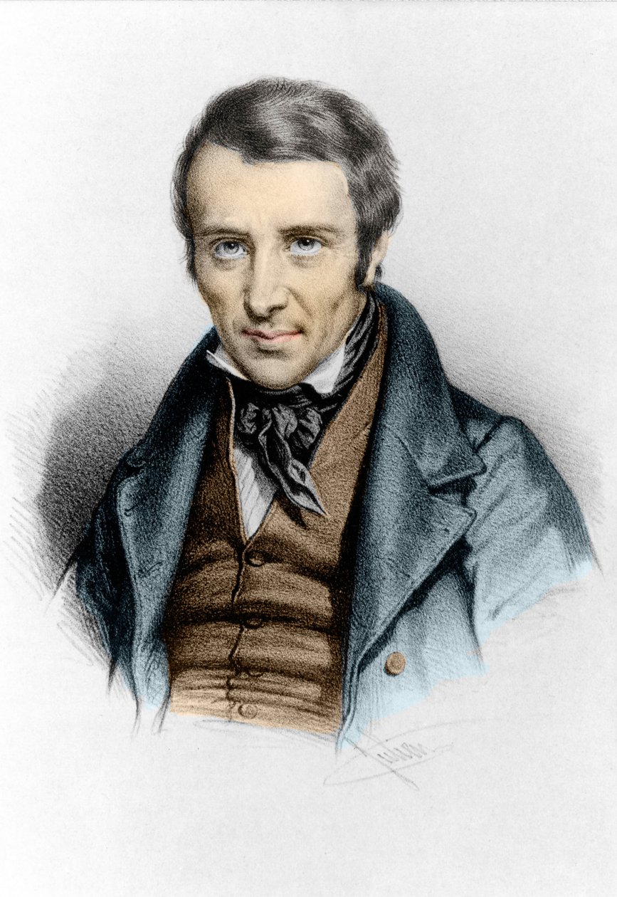 Felician Lamennais. Porträtt av Félicité Robert de La Mennais eller Lamennais. Fransk präst och författare (Saint-Malo av Unknown artist