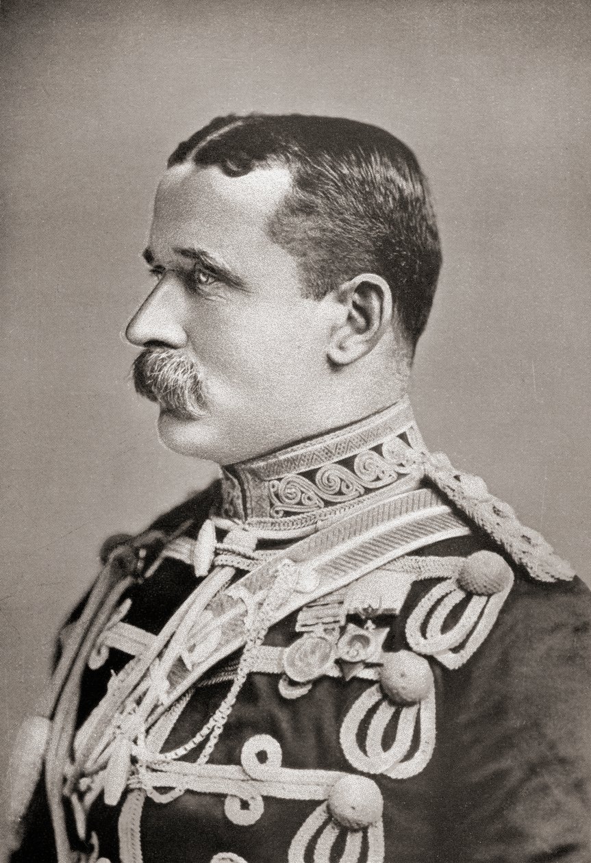 Fältmarskalk John Denton Pinkstone French, från boken South Africa and the Transvaal War av Louis Creswicke, pub. 1900 av Unknown