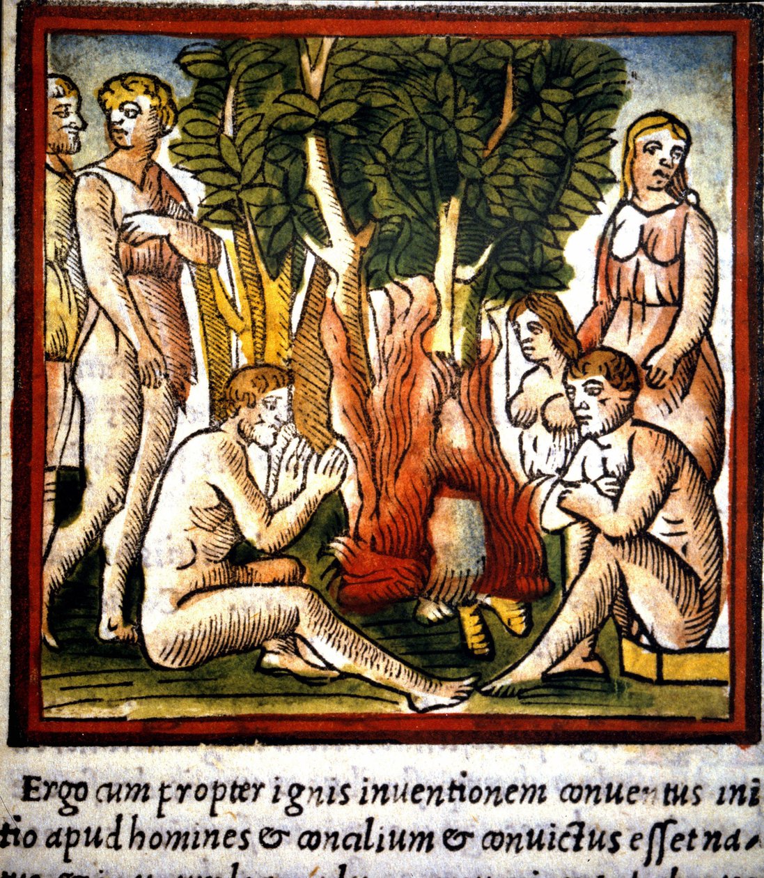 Eld och primitiver - i "" De architectura"" av Vitruva av Unknown artist