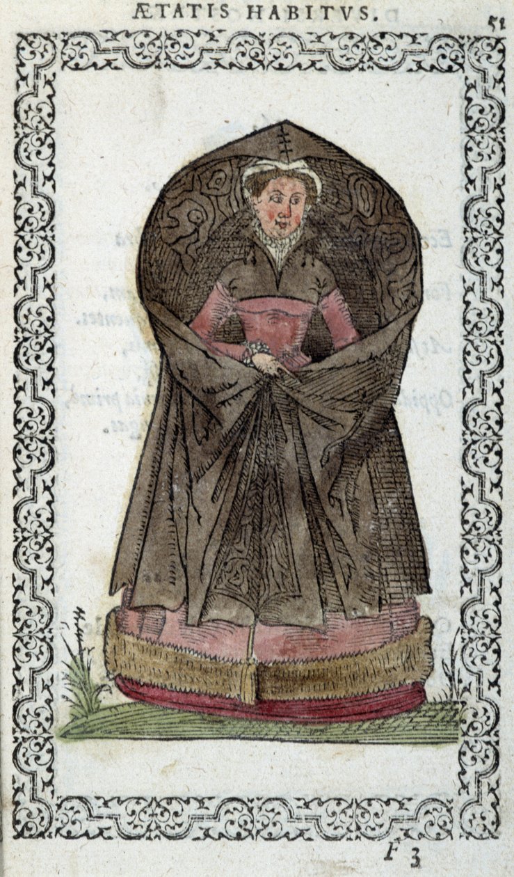 Flemish Demoiselle - i "" Habits et effigies"" av Jean Sulperius av Unknown artist
