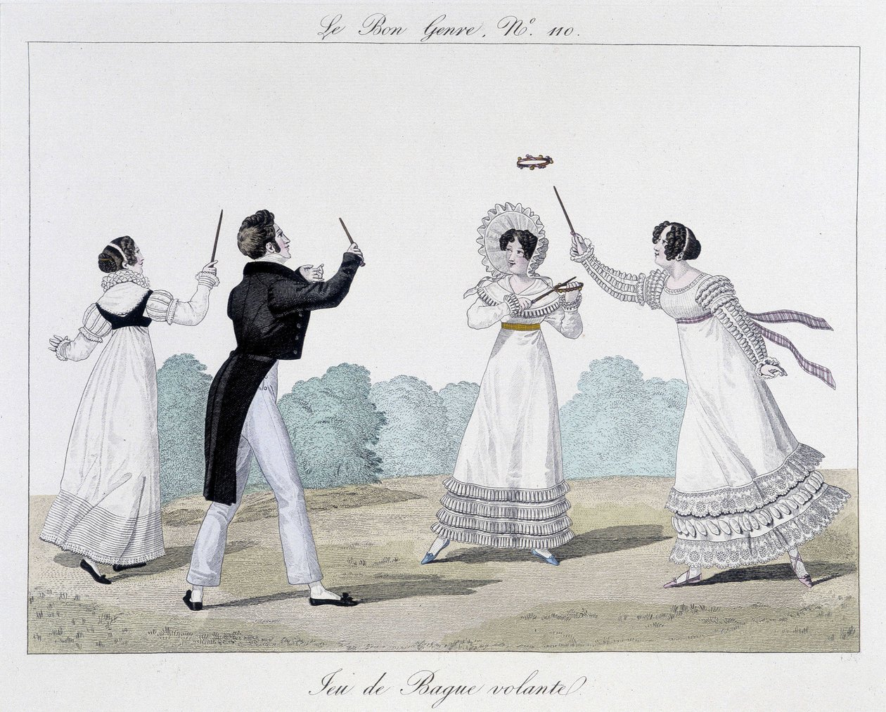 Flygande ringspel - i "The Good Genre", nr 110, tidigt 1800-tal av Unknown artist