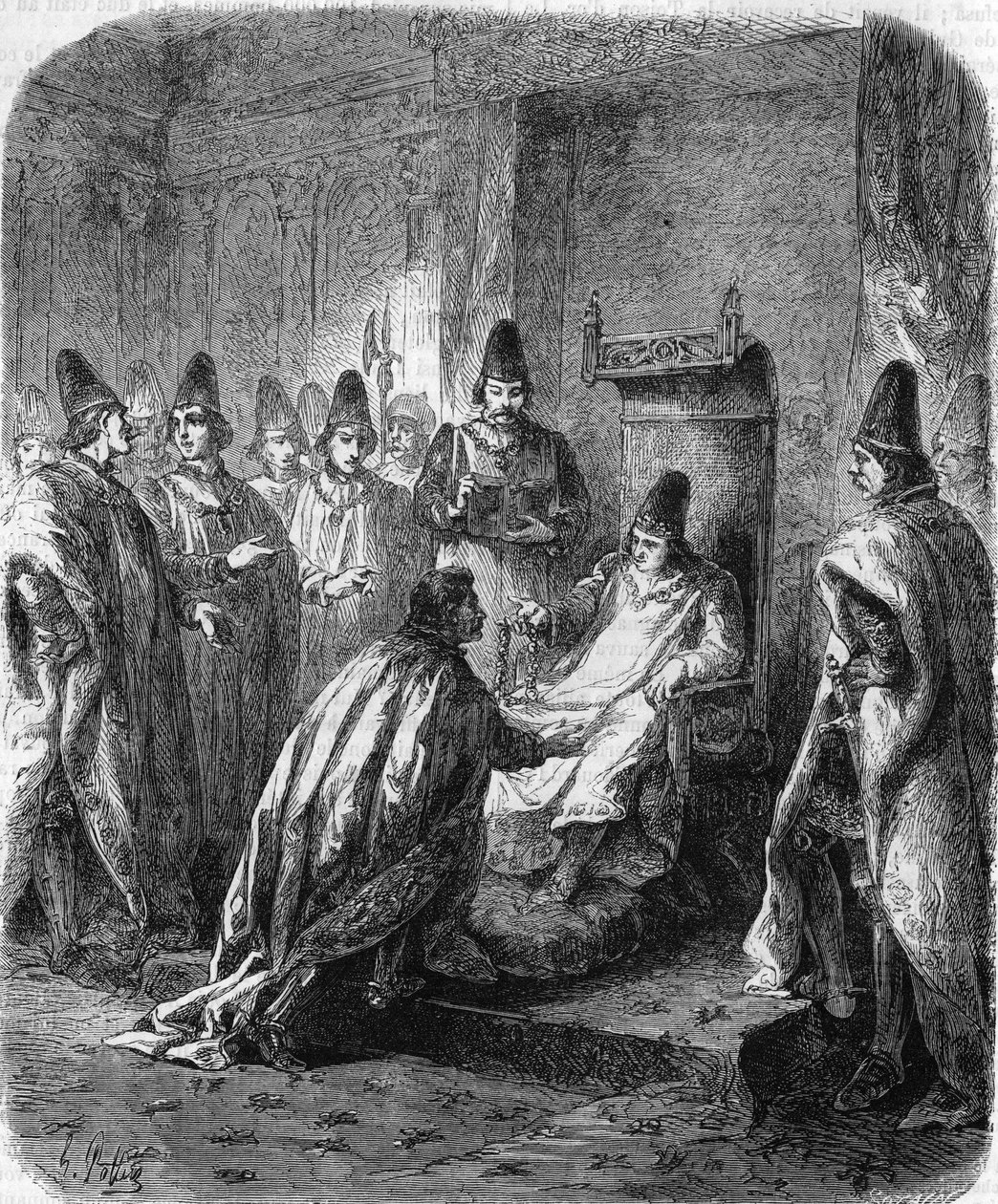 Grundandet av Mikaelsorden av Ludvig XI i Amboise den 1 augusti av Unknown artist