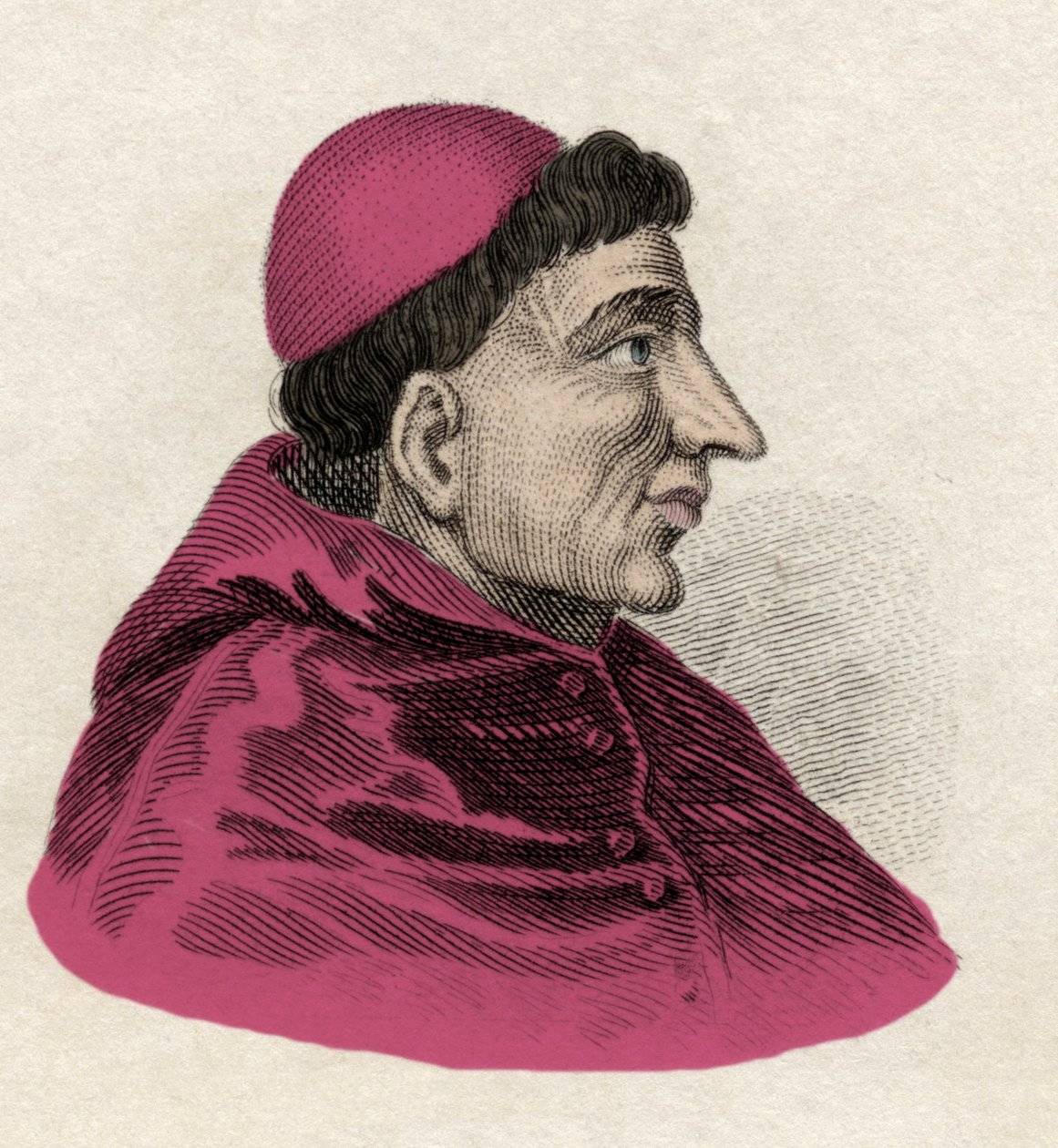 Francisco Jimenez de Cisneros (Gonzalo Jimenez de Cisneros) (1436-1517) kardinal, religiös reformator och spansk statsman. Gravyr av 1800-talet. av Unknown artist