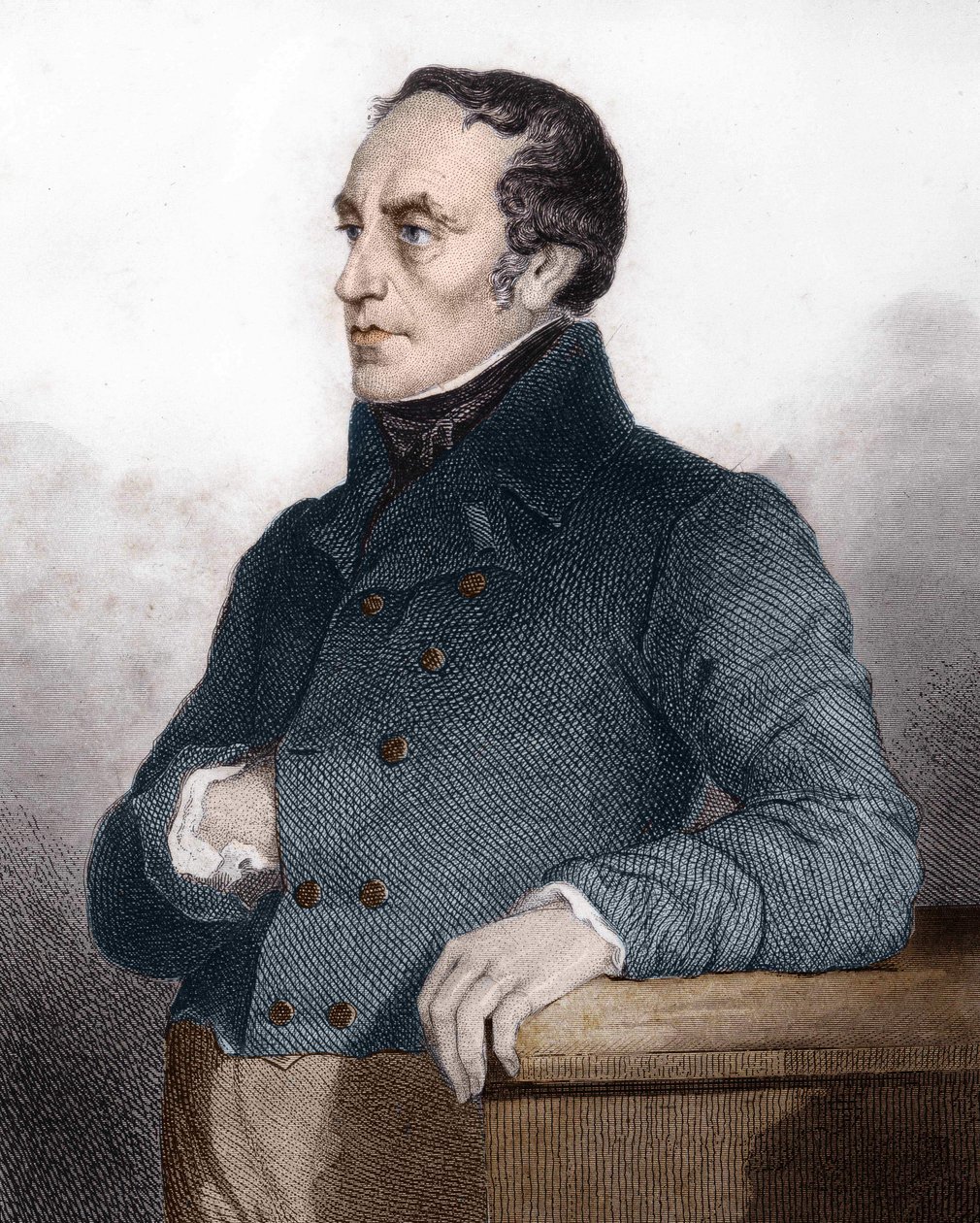 François Guizot (1787 - 1874), fransk politiker och historiker - gravyr i historien om Louis Philippes politiska och privata liv av Unknown artist