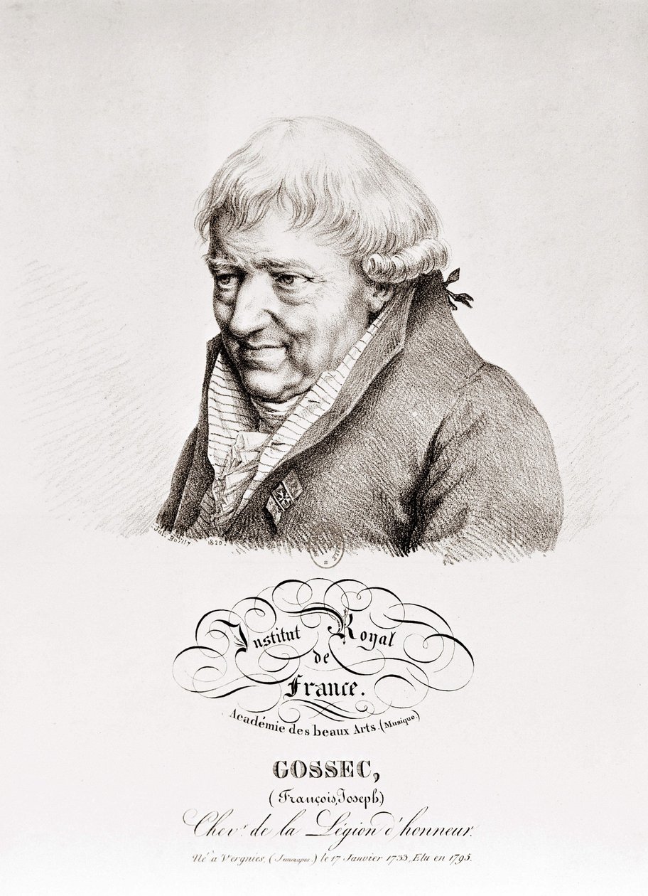 François Joseph Gossec. fransk kompositör. 1734-1829 av Unknown artist