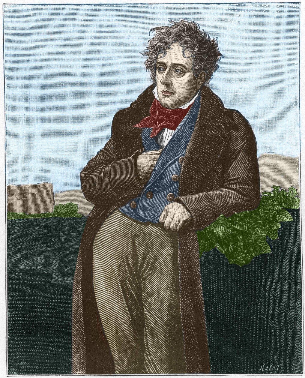François René Chateaubriand (Viscount av) (1768 - 1848). av Unknown artist