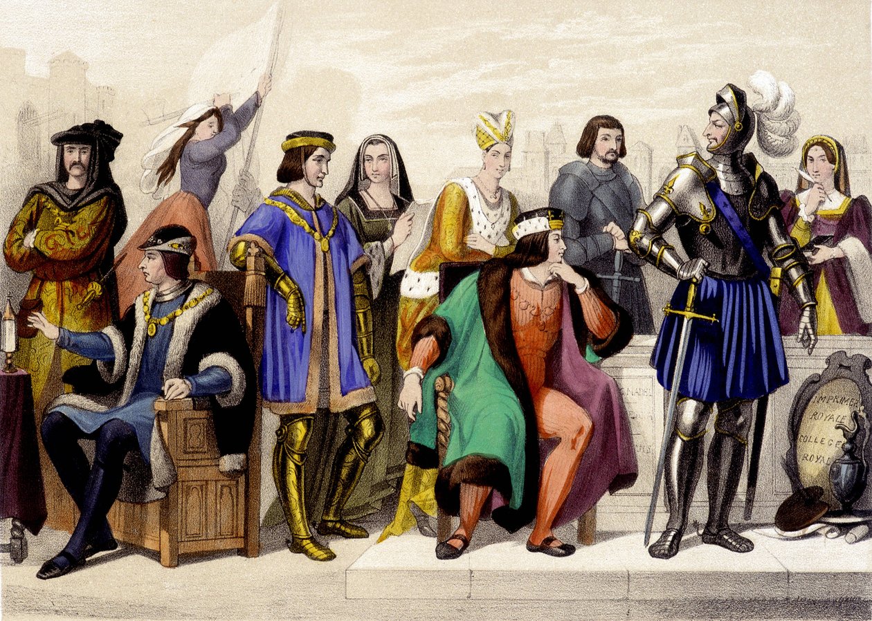 Från 1461 till 1515. Ludvig XI, Karl VIII, Ludvig XII och Francois 1:a. av Unknown artist