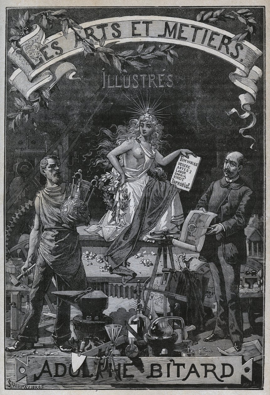 Frontispice av "Les arts et metiers illustres" av Adolphe BITARD. av Unknown artist