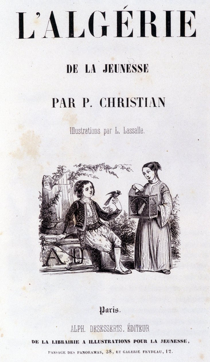 Frontispice av boken "Algeriet genom ungdom"" av P.Christian av Unknown artist