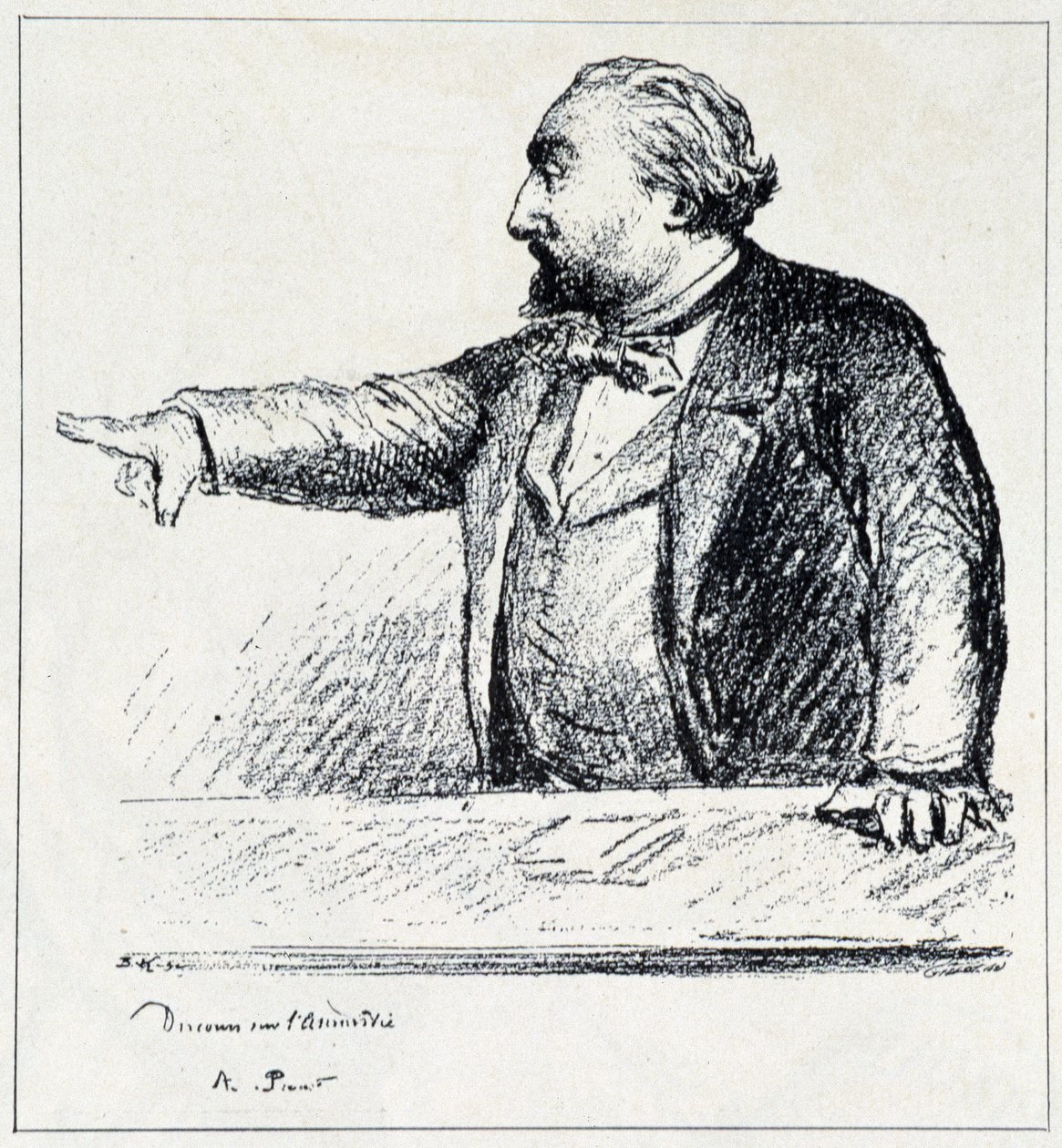 Gambetta håller sitt tal om Amnesty. av Unknown artist