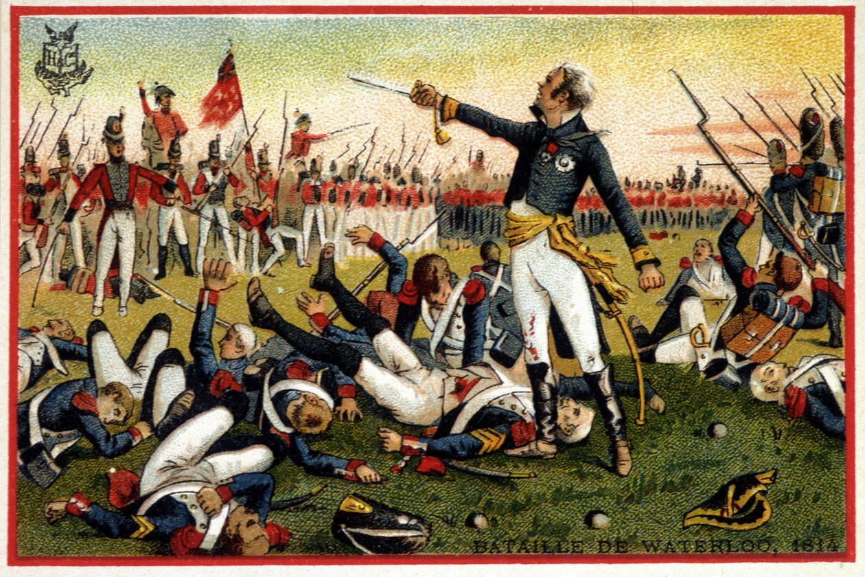 General Cambronne vid slaget vid Waterloo (1815) - chromo., sent 1800-tal av Unknown artist