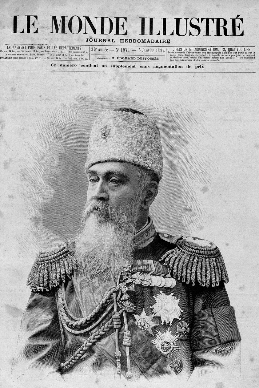 General Chertkoff. "Den illustrerade världen". 1894-01-05. av Unknown artist