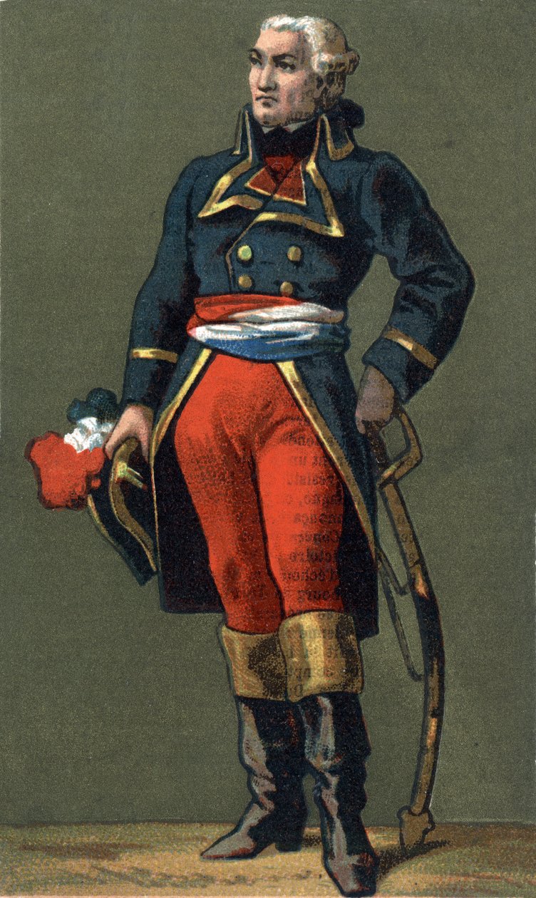 General Dumouriez. Charles Francois du Perier, dit du Perier du Mourier sedan Dumouriez General francais (1739-1823). Kromolitografi av 1800-talet av Unknown artist
