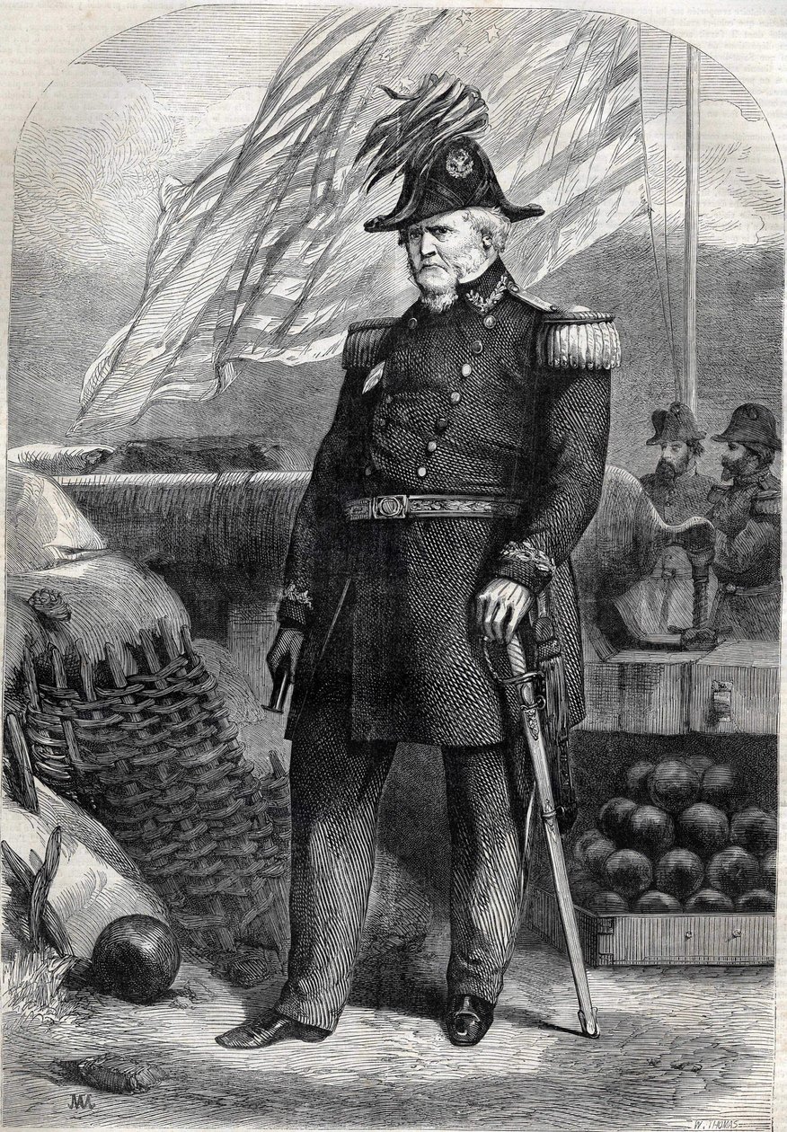 General Winfield Scott (1786 - 1866). gravyr från 1860. av Unknown artist