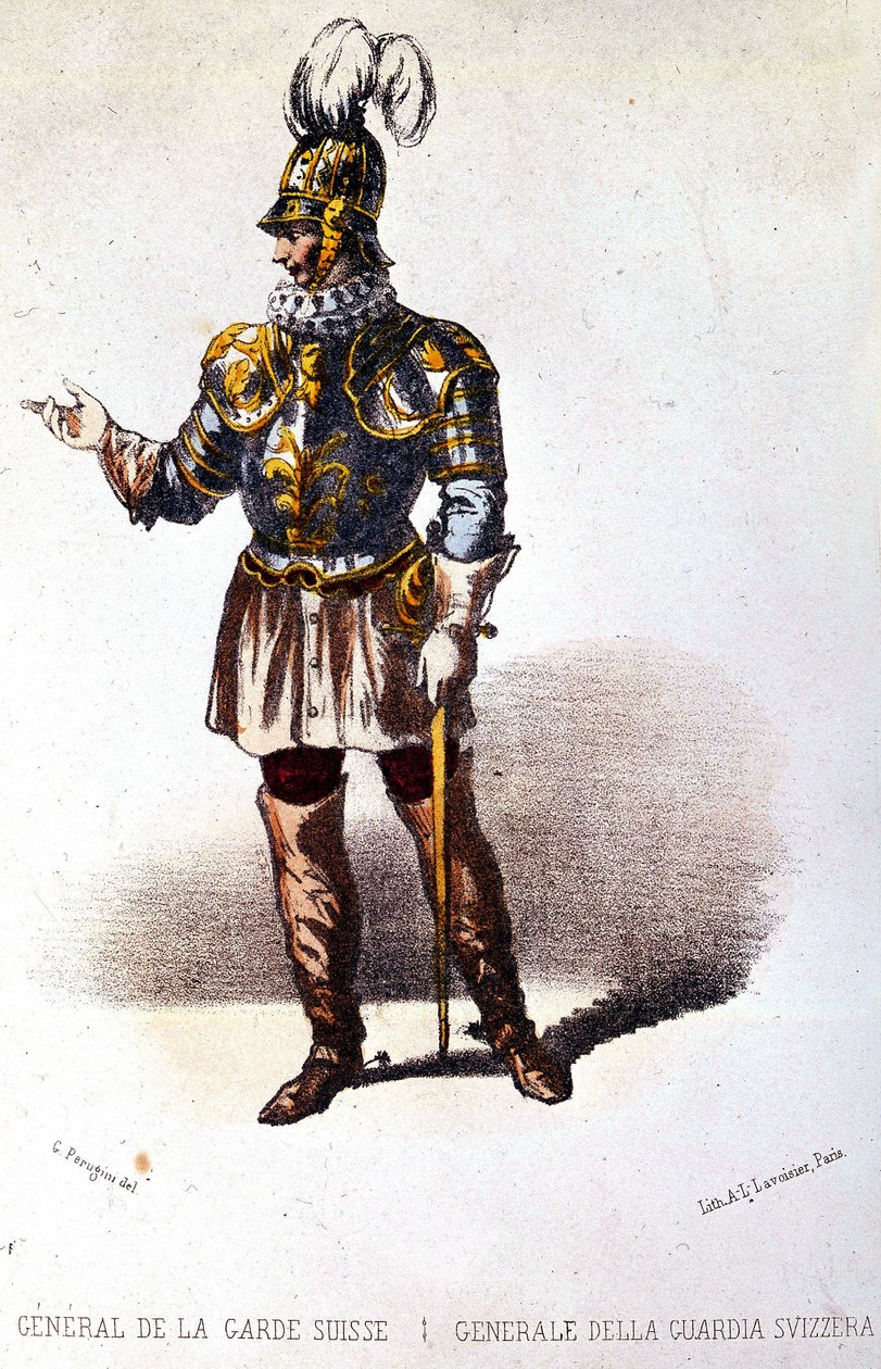 General för det schweiziska gardet, cirka 1860 av Unknown artist