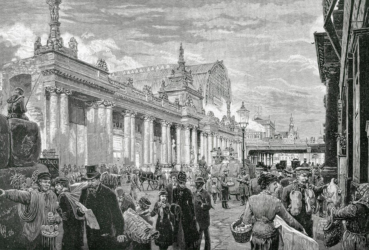 Tyska riket eller andra riket (1871-1918): Socialistisk demonstration på torget i Berlin, 25 februari av Unknown artist