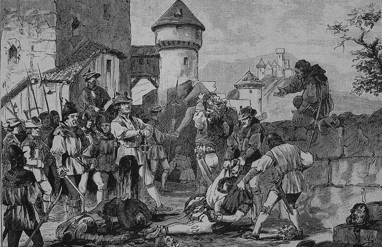 Tyska bondekriget (1524-1526): Efter stormningen av slottet Maichau av Unknown artist