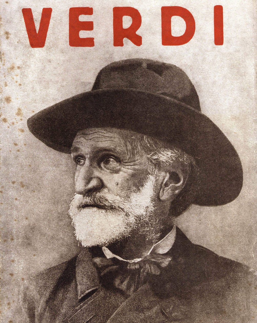 Giuseppe Verdi (1813 - 1901) italiensk kompositör av Unknown artist