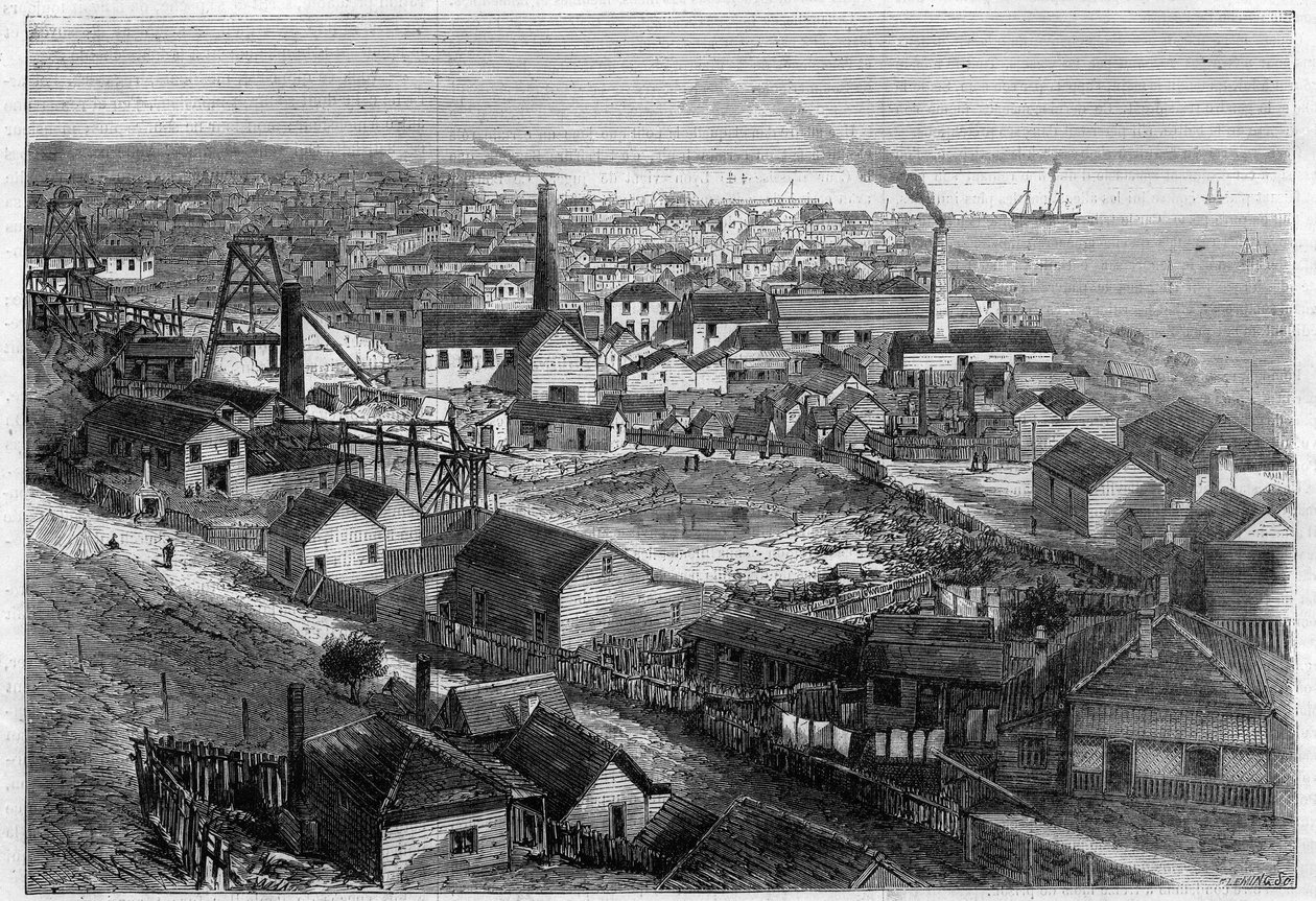Grahamstown Gold Mines i Nya Zeeland (Nya Zeeland) av Unknown artist
