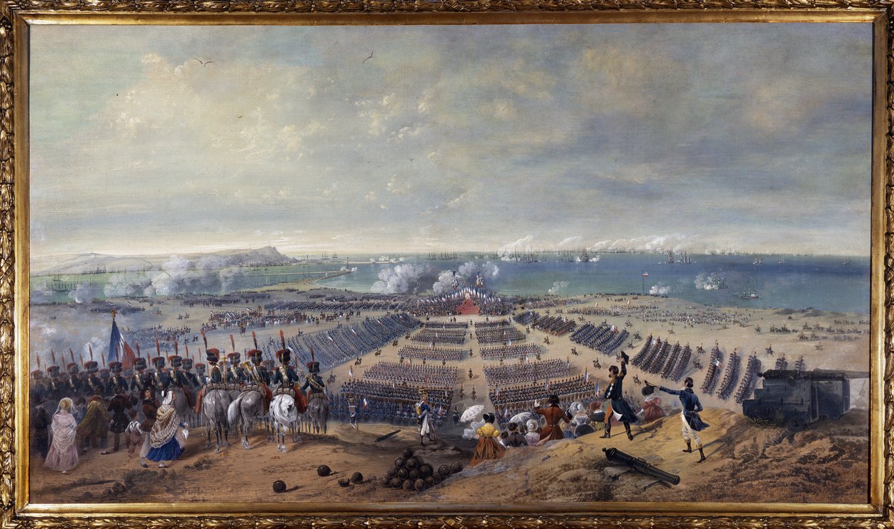 Stor parad vid militärlägret Boulogne av Unknown artist