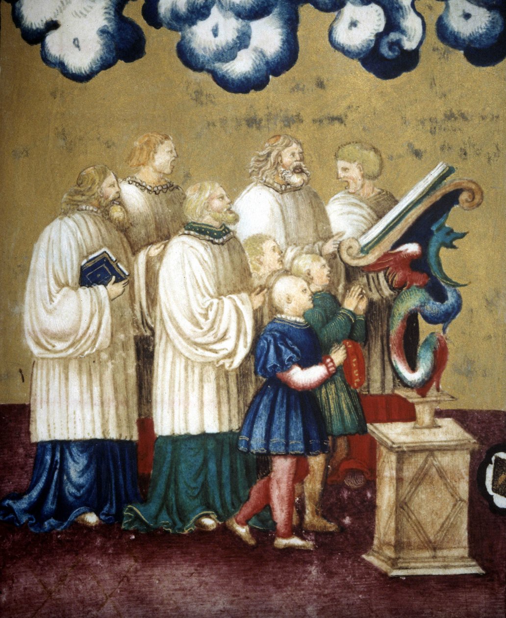 Gregoriansk sång från 1400-talet. Kyrka av Incoronata av Lodi av Unknown artist