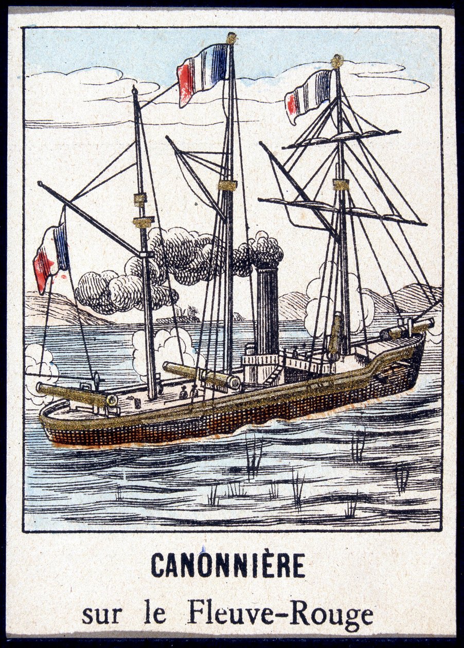 Vapenbåt på Red River, sent 1800-tal av Unknown artist