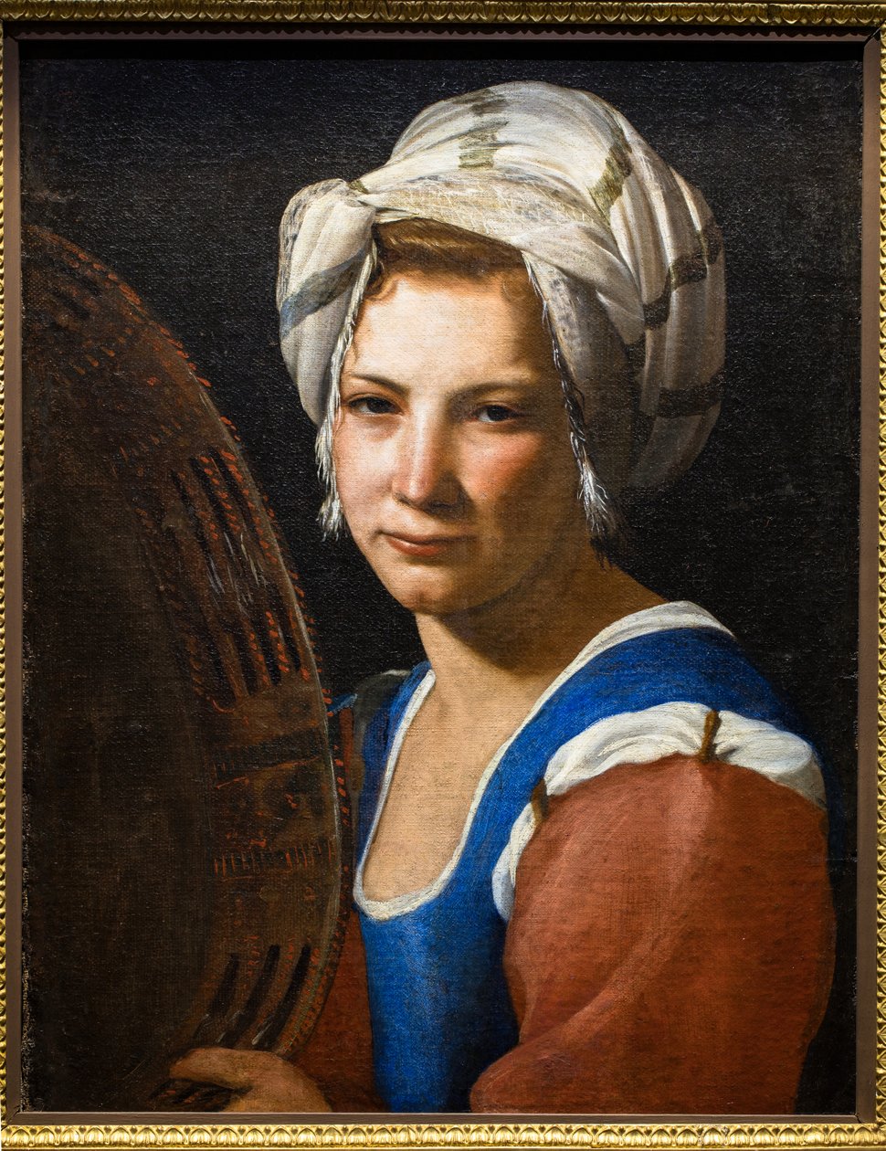 Gypsy med tamburin av Unknown artist