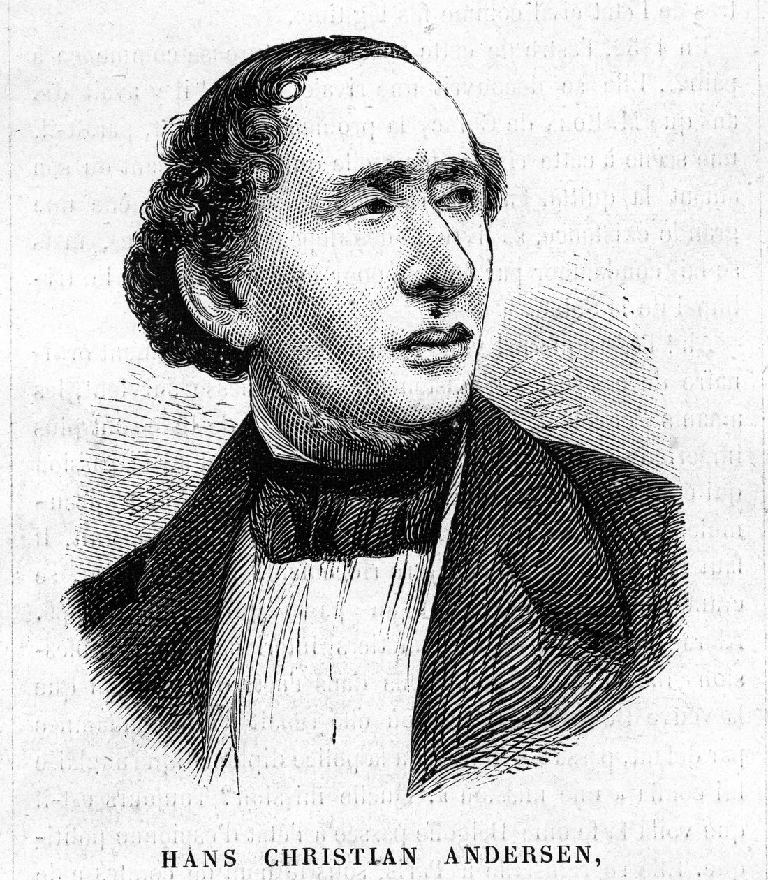 Hans Christian Andersen. Dansk författare 1805-1875 av Unknown artist
