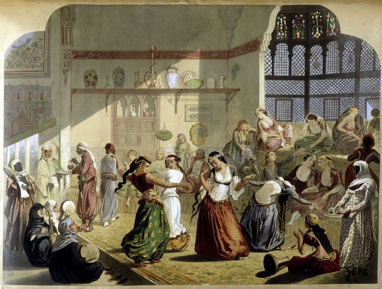 Harem - i "" Moderna Egypten", ca. 1870. av Unknown artist