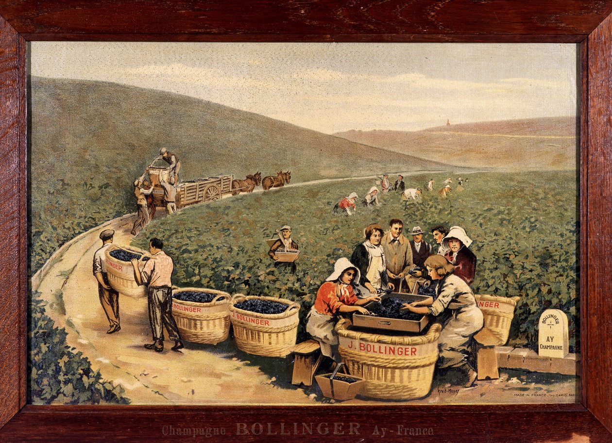 Skörd vid Bollinger. cirka 1900. av Unknown Artist