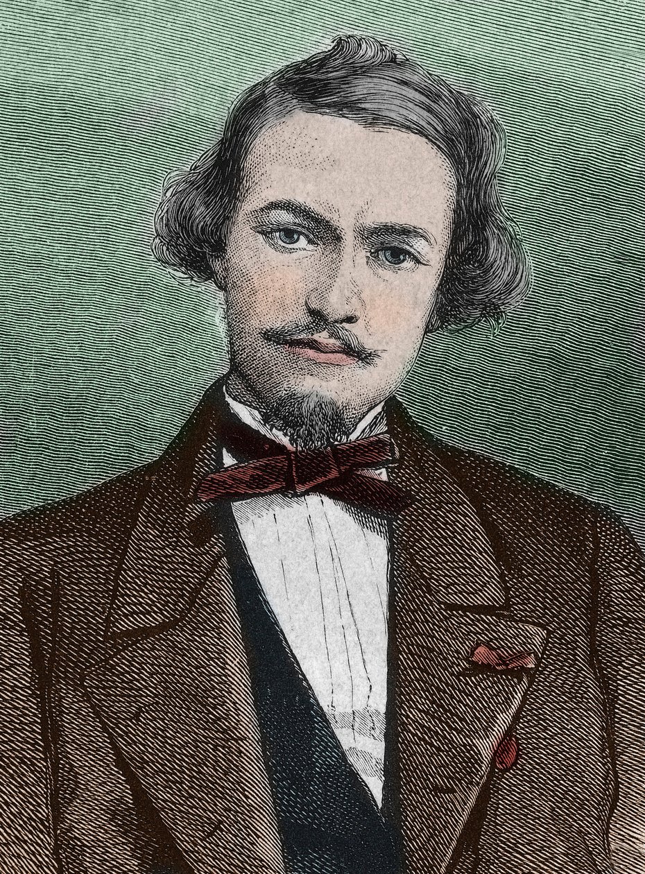 Henri Duveyrier (1840-1892), fransk upptäcktsresande - porträtt av Henri Duveyrier orientalist, fransk resenär och geograf av Unknown artist