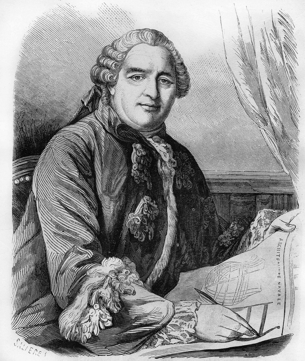 Henri Louis Duhamel du Monceau (1700-1782), fransk fysiolog och agronom. av Unknown artist