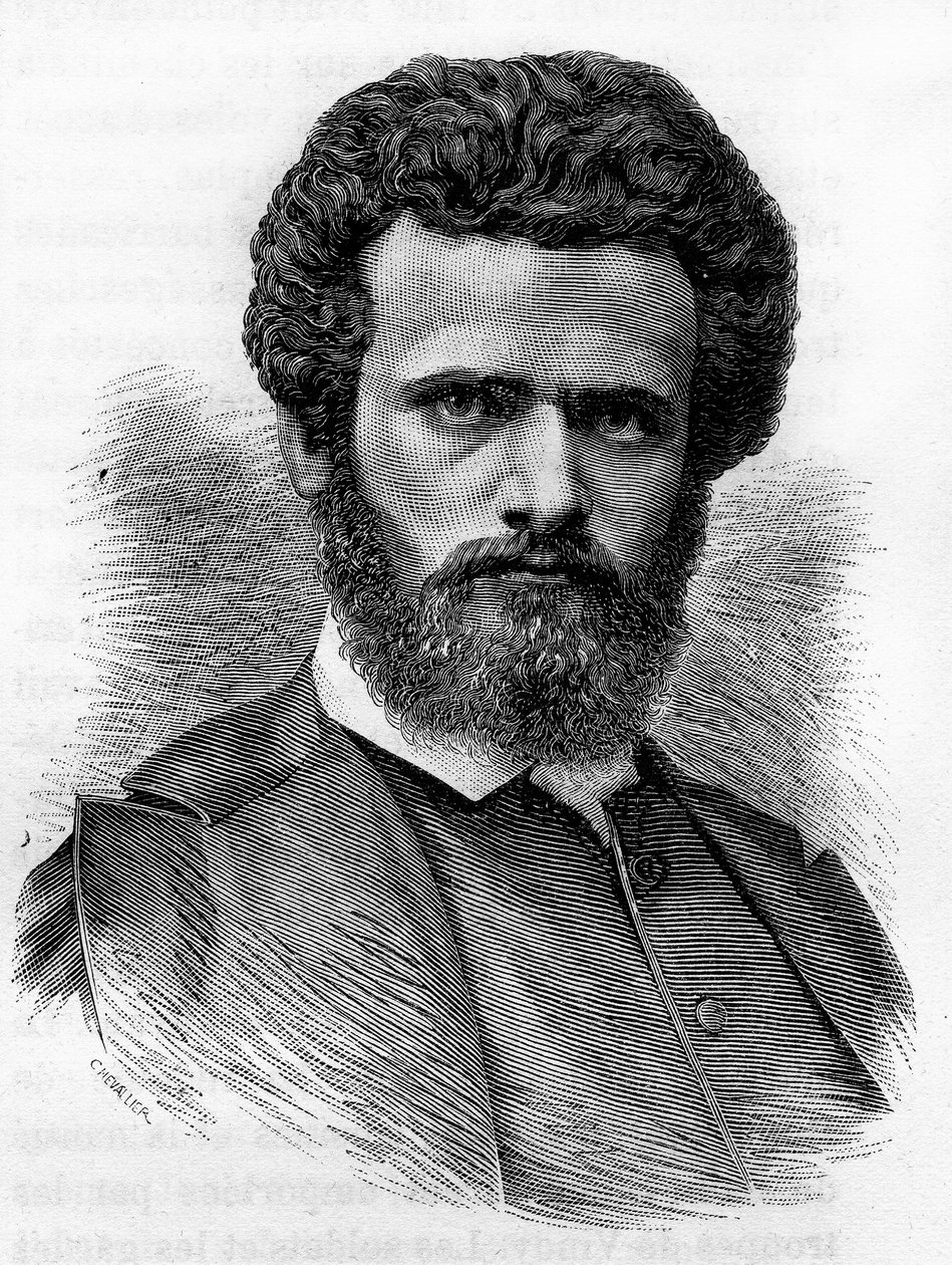 Henri Regnault (1843-1871), fransk målare. Gravyr från slutet av 1800-talet i "Histoire de France"" av H. Martin. av Unknown artist