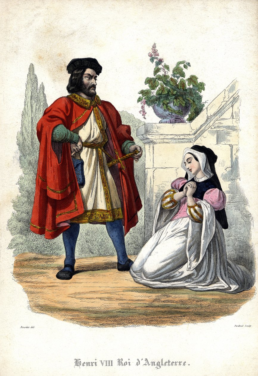 Henri VIII (1491 - 1547) och Anne de Boleyn (Anna eller Ann Bolin och Anne Bullen av Unknown artist