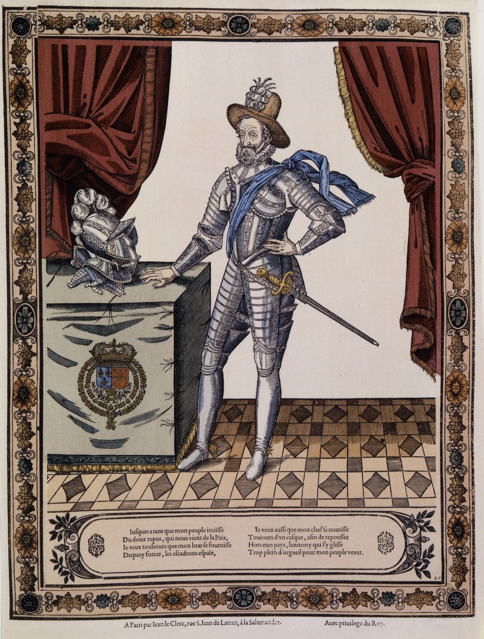 Henrik IV (1553 - 1610), kung av Frankrike omkring 1600. av Unknown artist