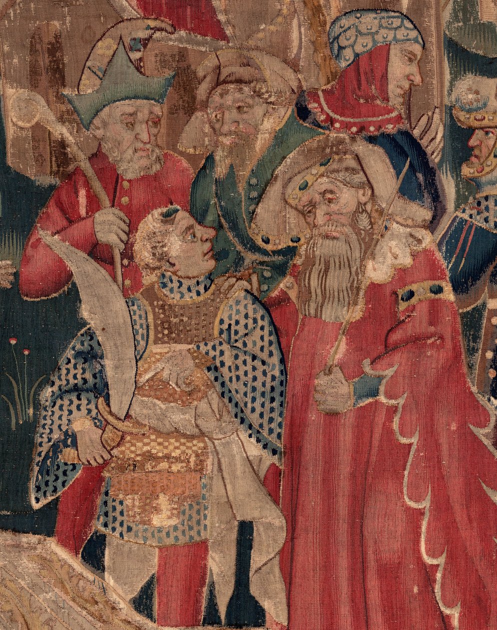 Historia om Saint Piat och Saint Eleuthère, scen 12: Uppståndelsen av tribunens dotter Detalj. av Unknown artist