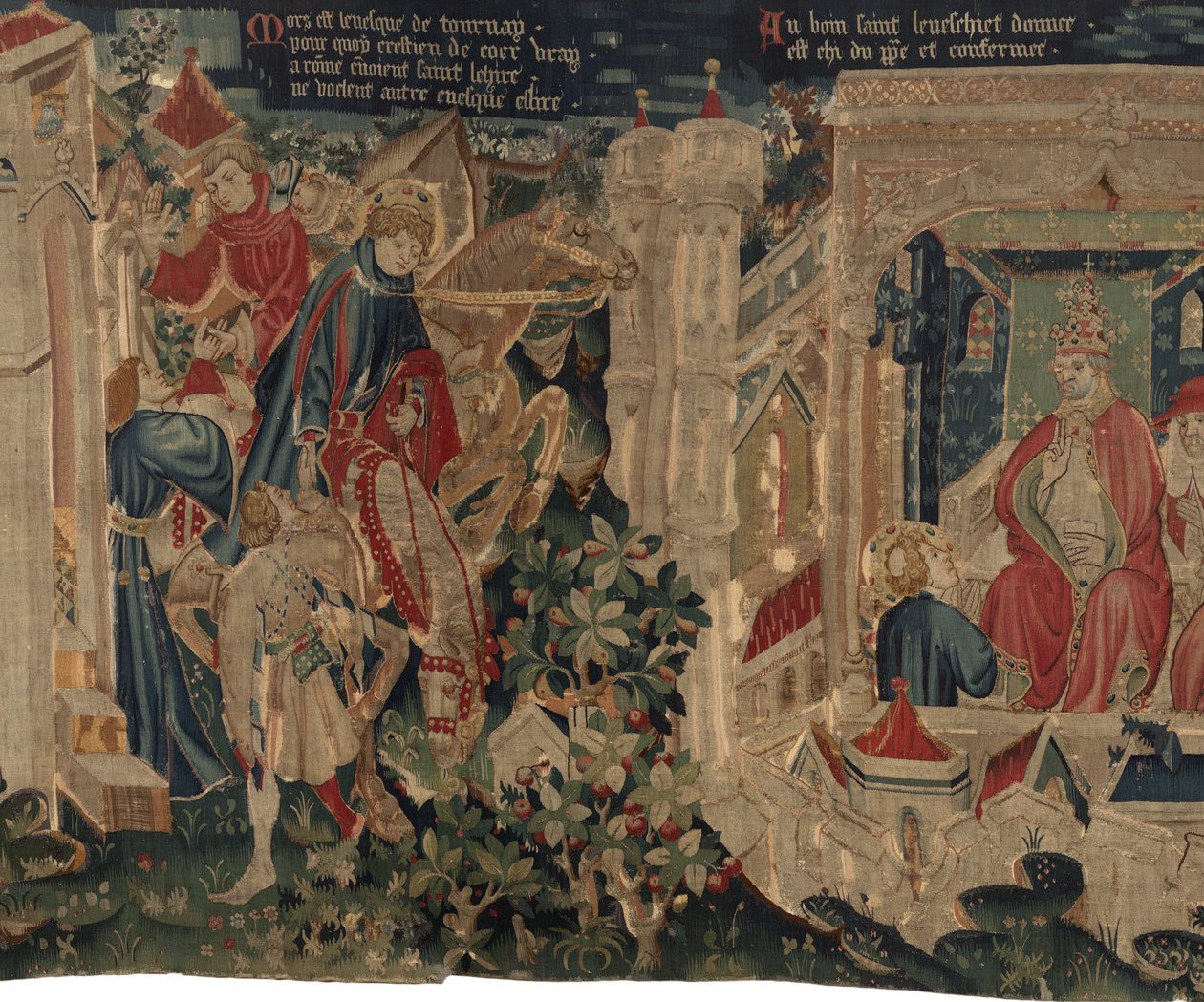 Historia om Saint Piat och Saint Eleuthère, scen 8: Saint Éleuthère åker till Rom för att ta emot invigning av Unknown artist
