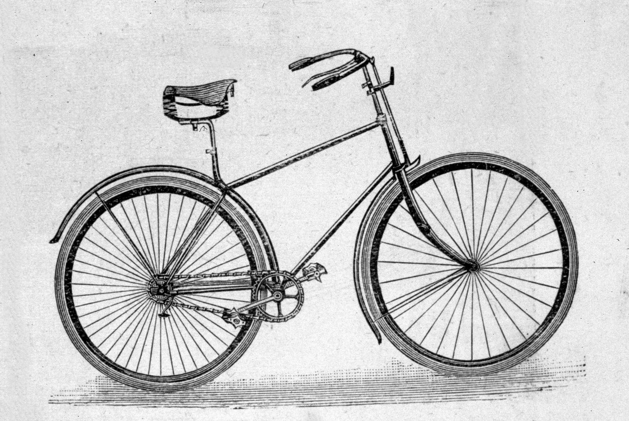 Cykelmodell i ihålig gummi. av Unknown artist
