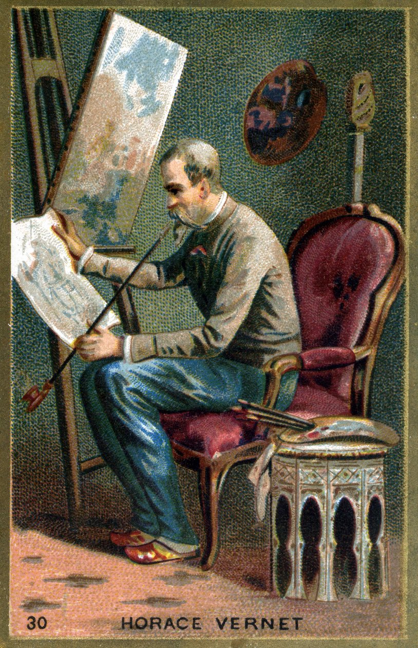 Horace Vernet (1789 - 1863), fransk målare. 1800-talets kromolitografi. av Unknown artist